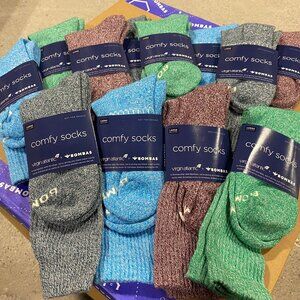 [12 Pairs] BOMBAS x Virgin Atlantic Calf Socks - Emerald/Ocean/Wine/Midnight Pin